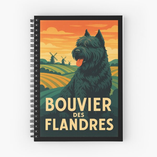 Item preview, Retro Bouvier des Flandres Art designed and sold by Flying Doggo.