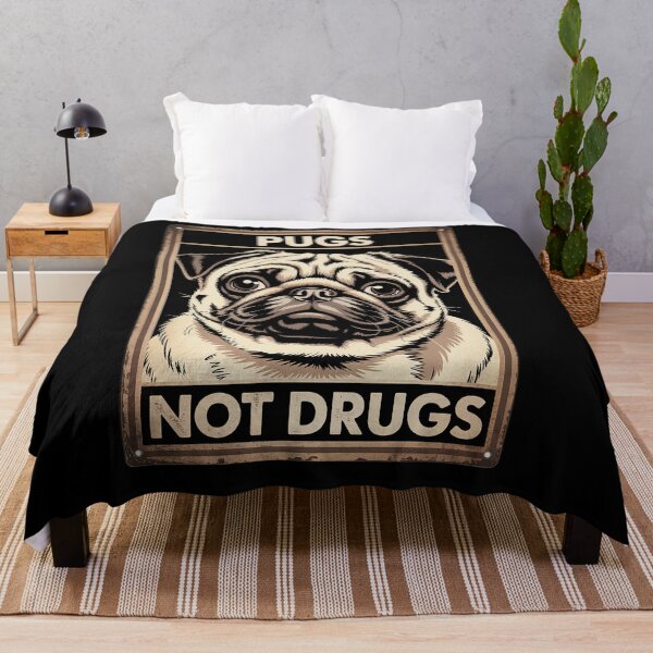 Item preview, Pugs Not Drugs Torn Propaganda Poster designed and sold by TiredPack.