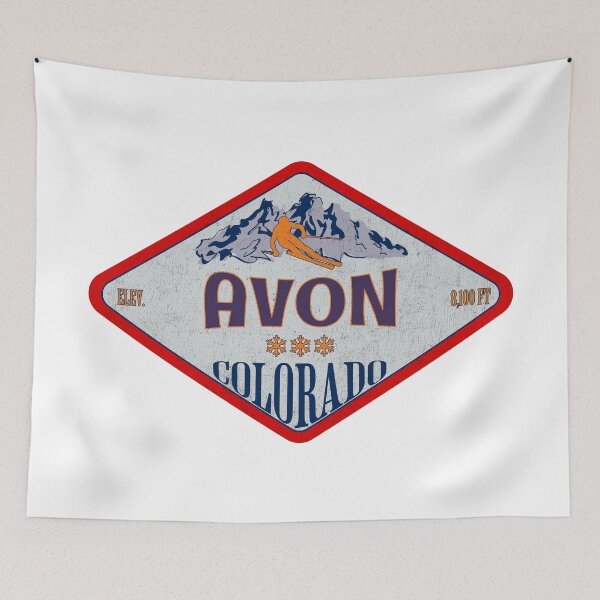 Item preview, Avon Ski Resort, Colorado, Vintage skiing badge design designed and sold by Wanderful-roads.