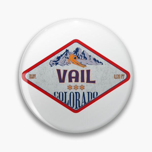 Item preview, Vail Ski Resort, Colorado, Vintage skiing badge design designed and sold by Wanderful-roads.