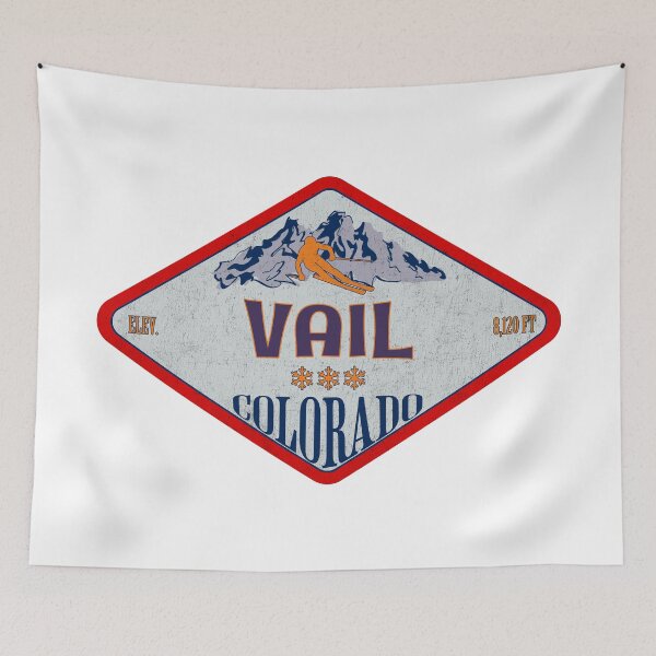 Item preview, Vail Ski Resort, Colorado, Vintage skiing badge design designed and sold by Wanderful-roads.