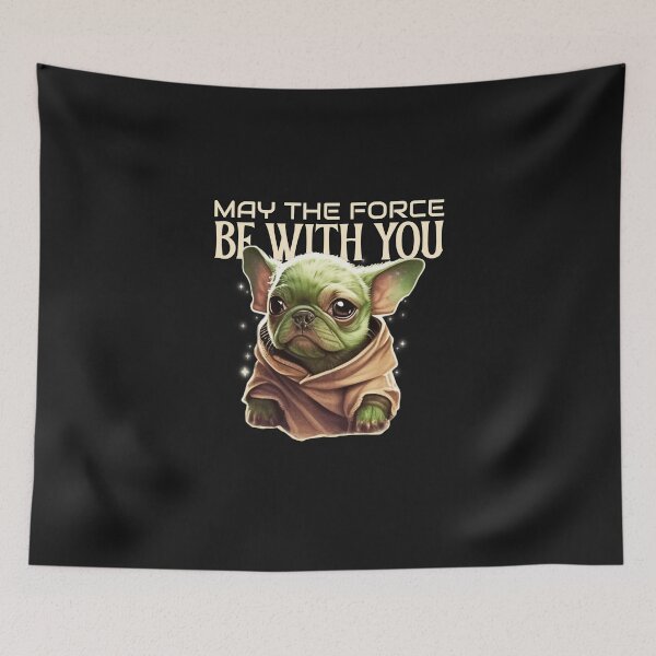 Item preview, MAY THE FORCE BE WITH YOU French Bulldog designed and sold by JusTiceT-shirts.
