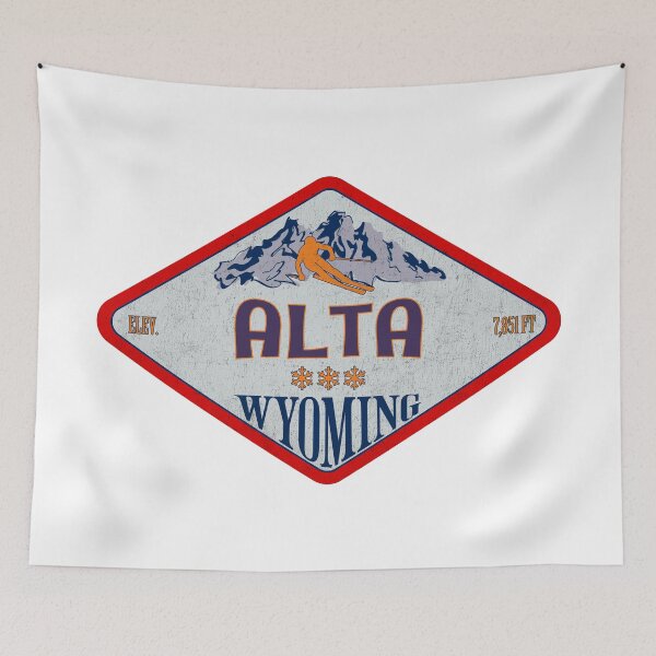 Item preview, Alta Ski Resort, Wyoming, Vintage skiing badge design designed and sold by Wanderful-roads.