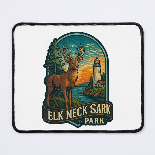 Item preview,  Sunset View at Elk Neck Sark Park with Deer and Lighthouse designed and sold by Places On Earth.