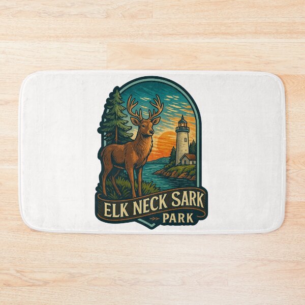 Item preview,  Sunset View at Elk Neck Sark Park with Deer and Lighthouse designed and sold by Places On Earth.