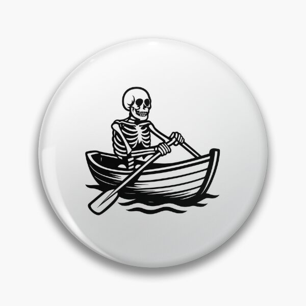 Item preview, Skeleton Rowing Boat – Dark Humor Nautical Design designed and sold by luckyyouth.