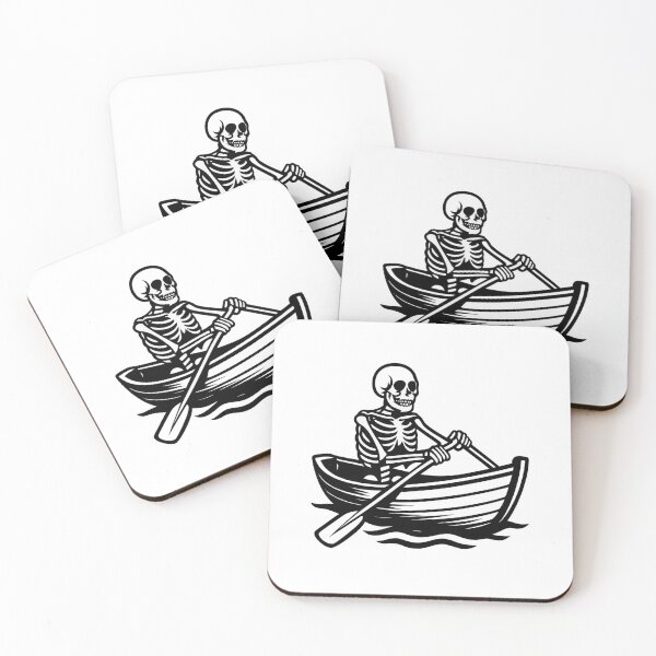 Item preview, Skeleton Rowing Boat – Dark Humor Nautical Design designed and sold by luckyyouth.
