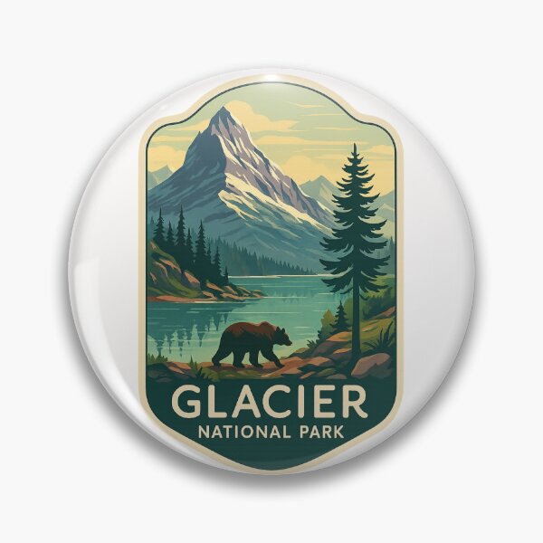 Item preview,  Glacier National Park Bear and Mountain Reflection designed and sold by Places On Earth.