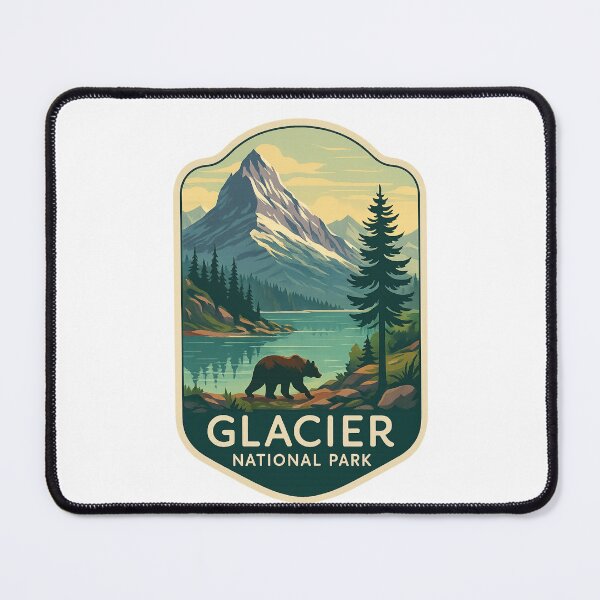 Item preview, Glacier National Park Bear and Mountain Reflection designed and sold by Places On Earth.