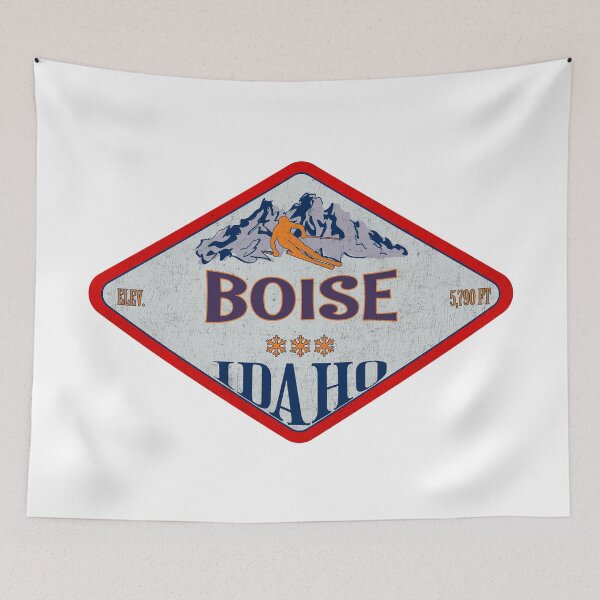 Item preview, Boise Ski Resort, Idaho, Vintage skiing badge design designed and sold by Wanderful-roads.