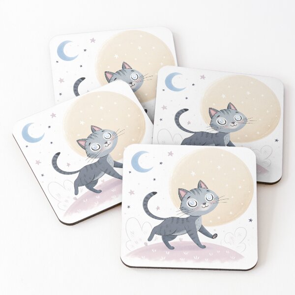 Item preview, Moonlit Sleepwalker Cat designed and sold by Neural-canvas.