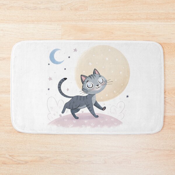 Item preview, Moonlit Sleepwalker Cat designed and sold by Neural-canvas.