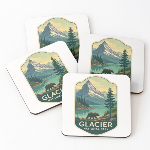 Item preview,  Glacier National Park Bear and Mountain Reflection designed and sold by Places On Earth.