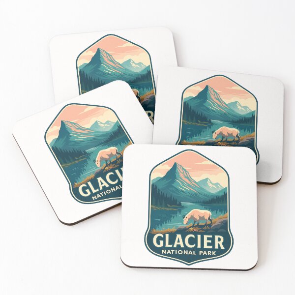 Item preview,  Mountain Goat in Glacier National Park Landscape designed and sold by Places On Earth.