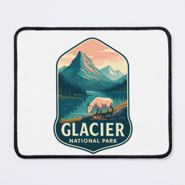 Item preview, Mountain Goat in Glacier National Park Landscape designed and sold by Places On Earth.