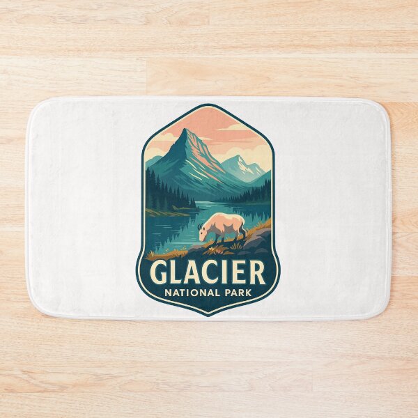 Item preview,  Mountain Goat in Glacier National Park Landscape designed and sold by Places On Earth.