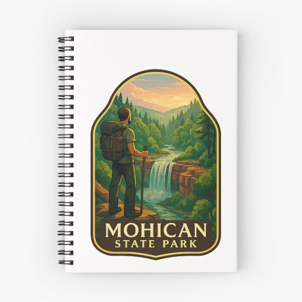 Item preview,  Mohican State Park Hiker Overlooking Lyons Falls designed and sold by Places On Earth.