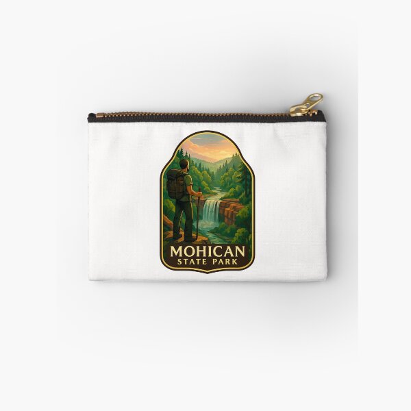Item preview,  Mohican State Park Hiker Overlooking Lyons Falls designed and sold by Places On Earth.