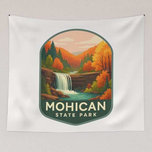 Item preview, Autumn Waterfall at Mohican State Park designed and sold by Places On Earth.