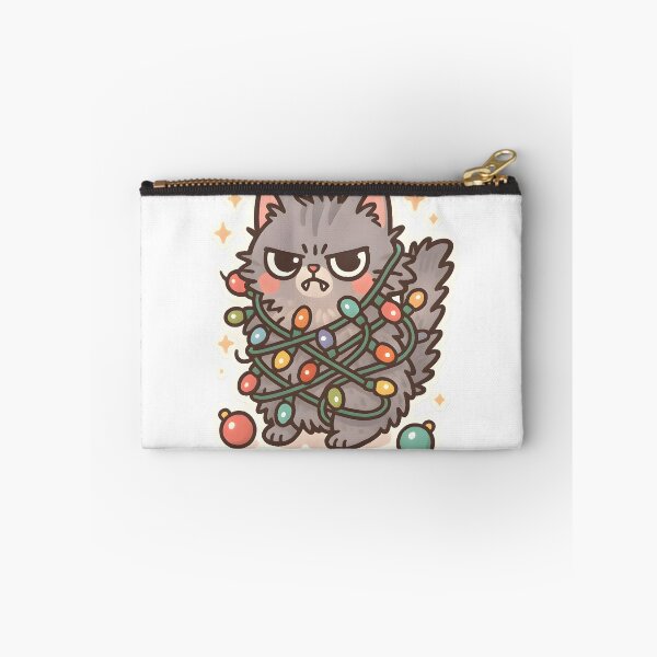 Item preview, Grumpy Christmas Vet Cat – Tangled Lights Trouble designed and sold by Bettybee00.