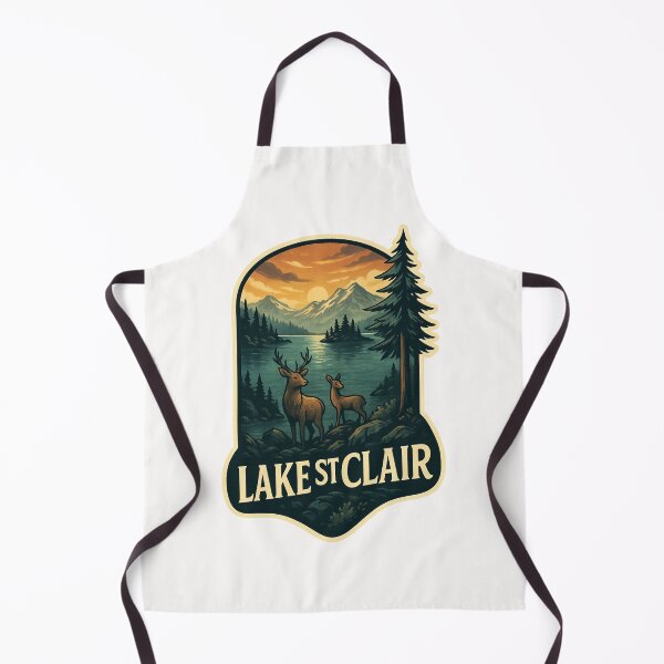 Item preview,  Lake St Clair Sunset with Deer and Mountains designed and sold by Places On Earth.