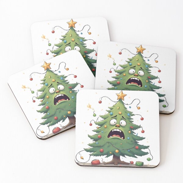 Item preview, Anxious Christmas Tree – Tangled Lights Funny Art designed and sold by GiggleSnaps.