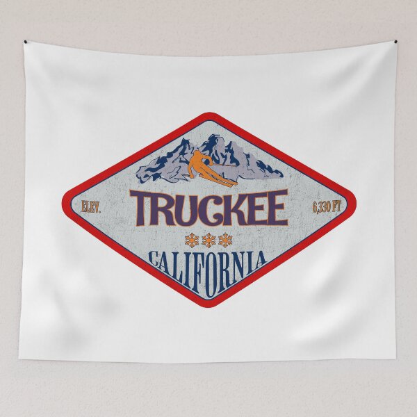 Item preview, Truckee Ski Resort, California, Vintage skiing badge design designed and sold by Wanderful-roads.
