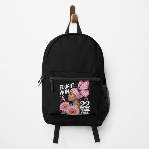 Item preview, I Fought I Won 22 Year Free Breast Cancer Black designed and sold by DetroitMug.