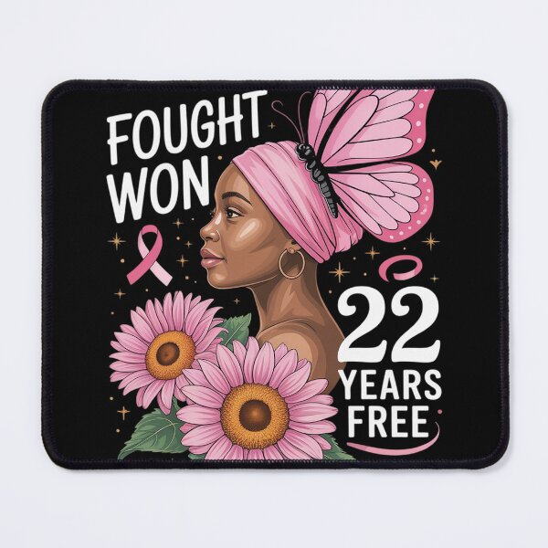 Item preview, I Fought I Won 22 Year Free Breast Cancer Black designed and sold by DetroitMug.