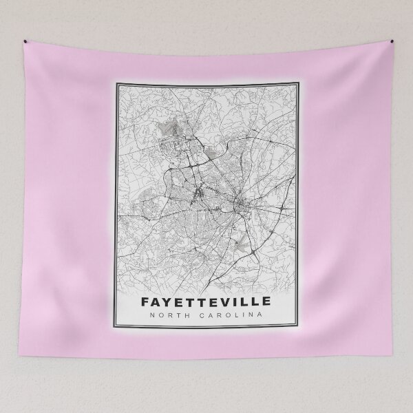 Item preview, Minimalist Fayetteville Map designed and sold by Tamas Das.