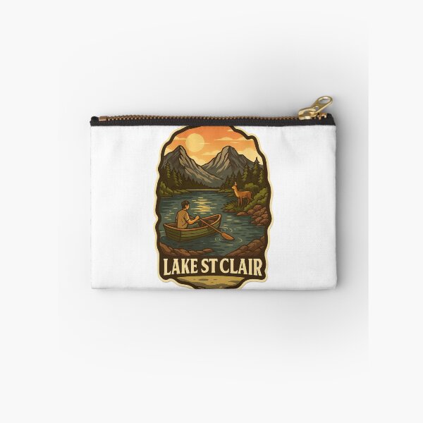 Item preview,  Canoeing at Lake St Clair with Mountain Backdrop designed and sold by Aryabek.