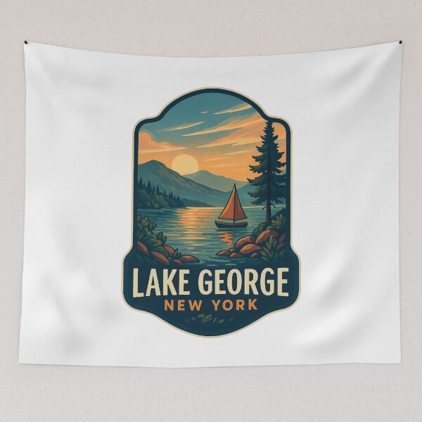 Item preview,  Lake George New York Sailboat Sunset designed and sold by Aryabek.