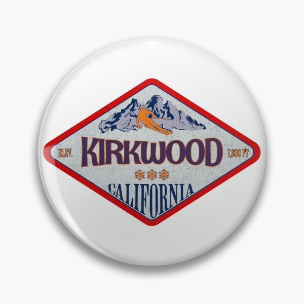 Item preview, Kirkwood Ski Resort, California, Vermont, Vintage skiing badge design designed and sold by Wanderful-roads.