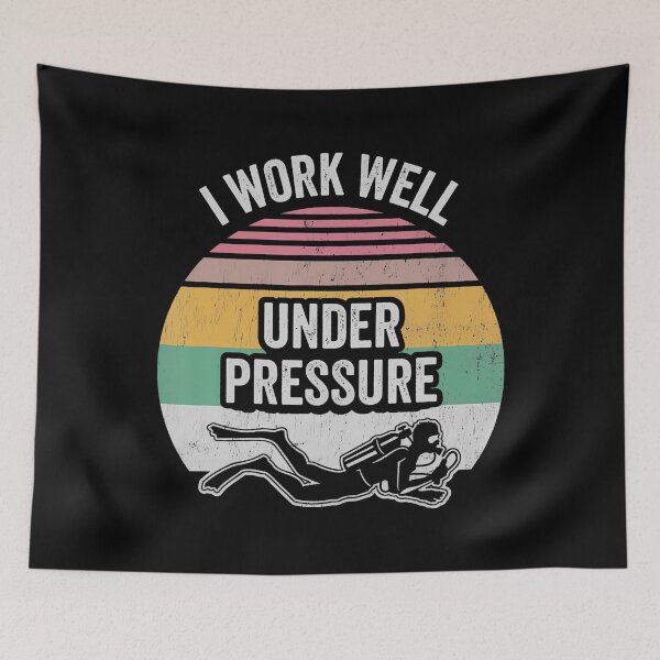 Item preview, I Work Well Under Pressure Scuba Diver designed and sold by TaraLiliana.