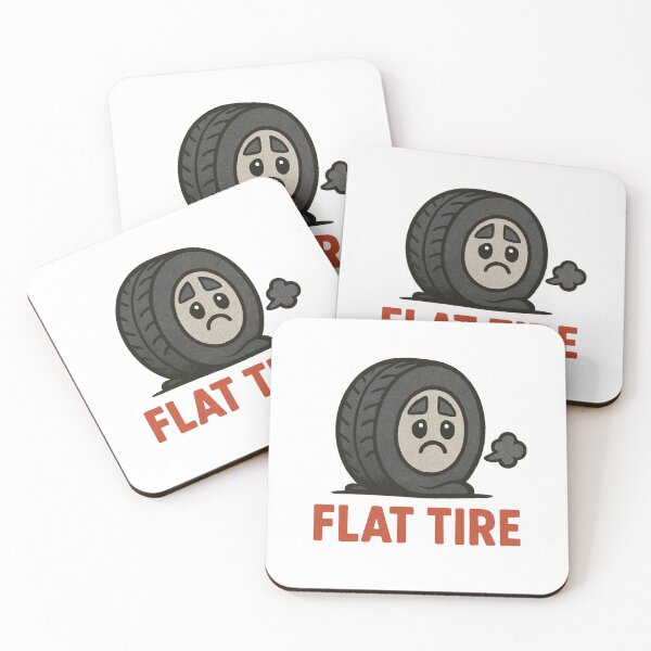 Item preview, Sad Flat Tire Illustration designed and sold by PopPizzazz.