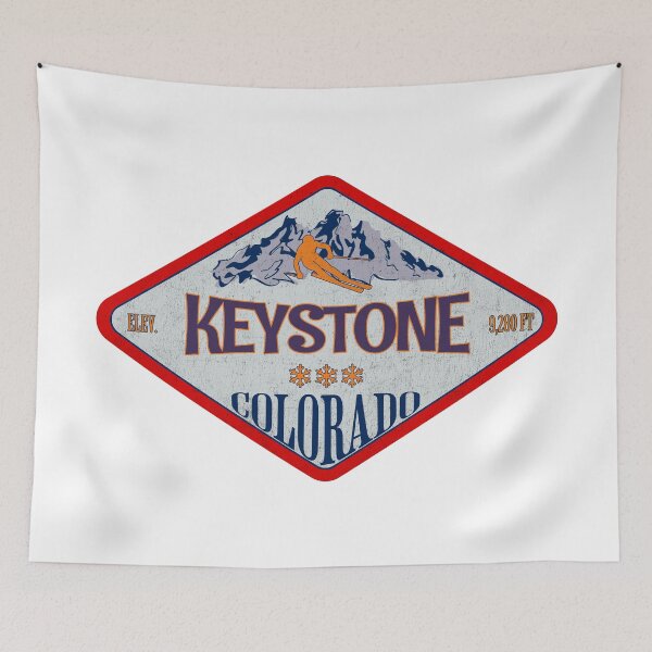 Item preview, Keystone Ski Resort, Colorado, Vermont, Vintage skiing badge design designed and sold by Wanderful-roads.