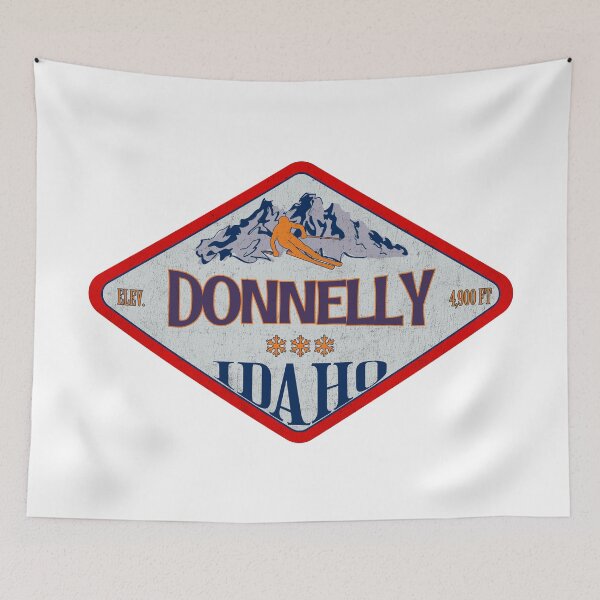 Item preview, Donnelly Ski Resort, Idaho, Vermont, Vintage skiing badge design designed and sold by Wanderful-roads.