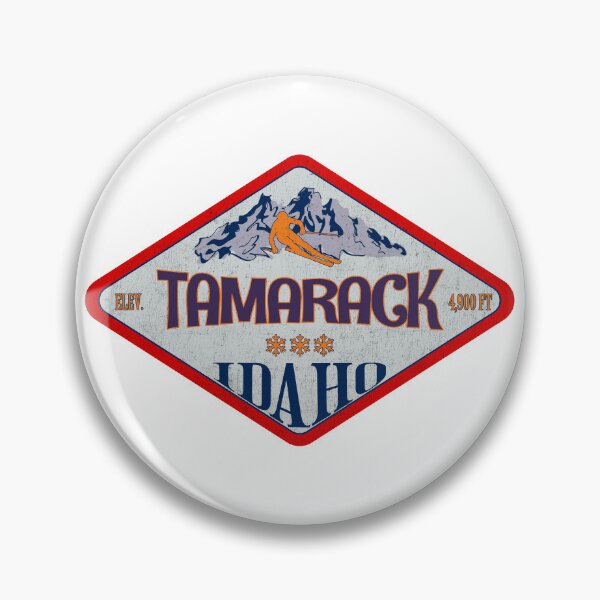 Item preview, Tamarack Ski Resort, Idaho, Vermont, Vintage skiing badge design designed and sold by Wanderful-roads.