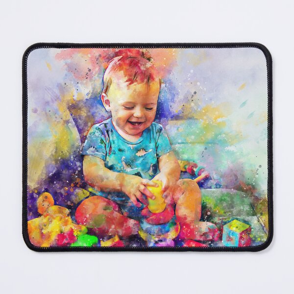 Item preview, Custom Baby watercolor portrait designed and sold by Nora Gad.