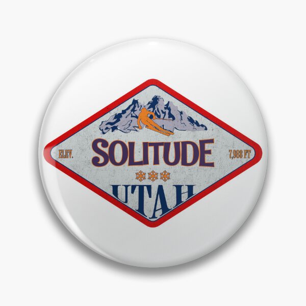 Item preview, Solitude Ski Resort, Utah, Vermont, Vintage skiing badge design designed and sold by Wanderful-roads.