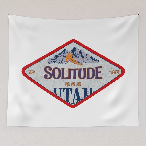 Item preview, Solitude Ski Resort, Utah, Vermont, Vintage skiing badge design designed and sold by Wanderful-roads.