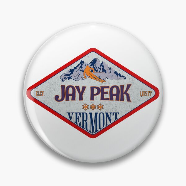 Item preview, Jay Peak Ski Resort, Vermont, Vermont, Vintage skiing badge design designed and sold by Wanderful-roads.