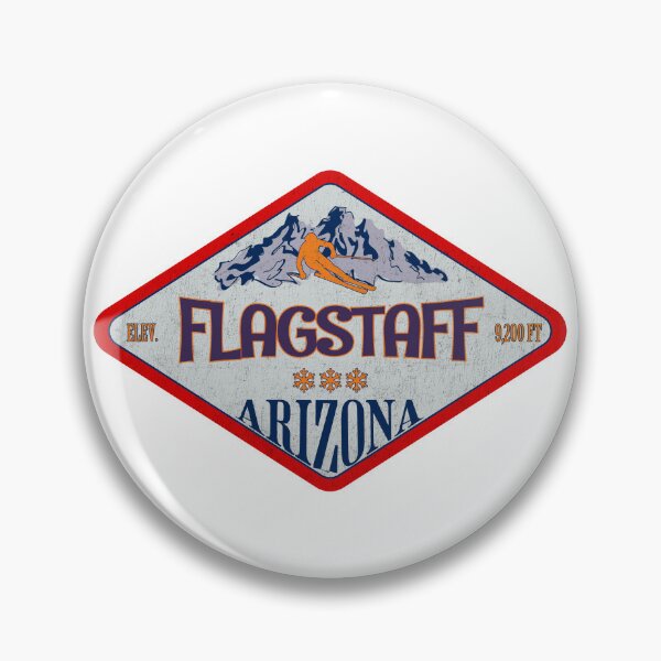 Item preview, Flagstaff Ski Resort, Arizona, Vermont, Vintage skiing badge design designed and sold by Wanderful-roads.