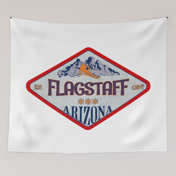 Item preview, Flagstaff Ski Resort, Arizona, Vermont, Vintage skiing badge design designed and sold by Wanderful-roads.