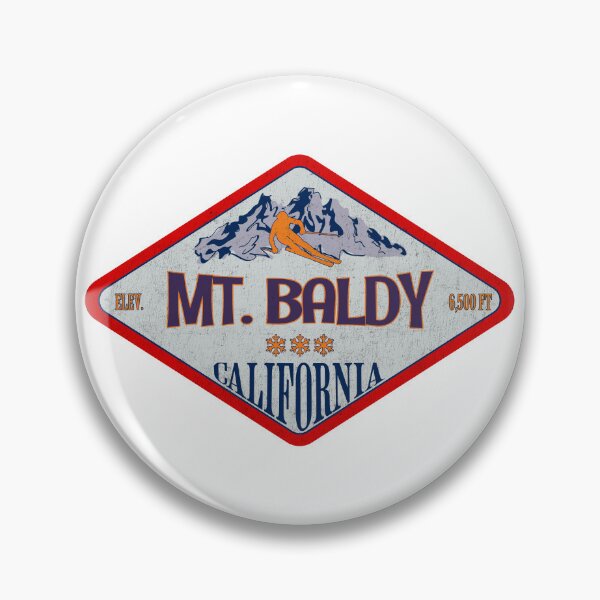 Item preview, Mt. Baldy Ski Resort, California, Vermont, Vintage skiing badge design designed and sold by Wanderful-roads.