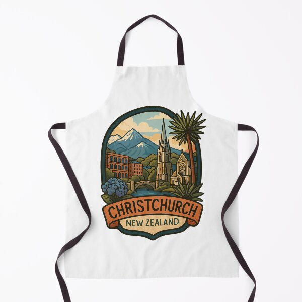Item preview,  Christchurch New Zealand with Cathedral and Mountains designed and sold by Aryabek.