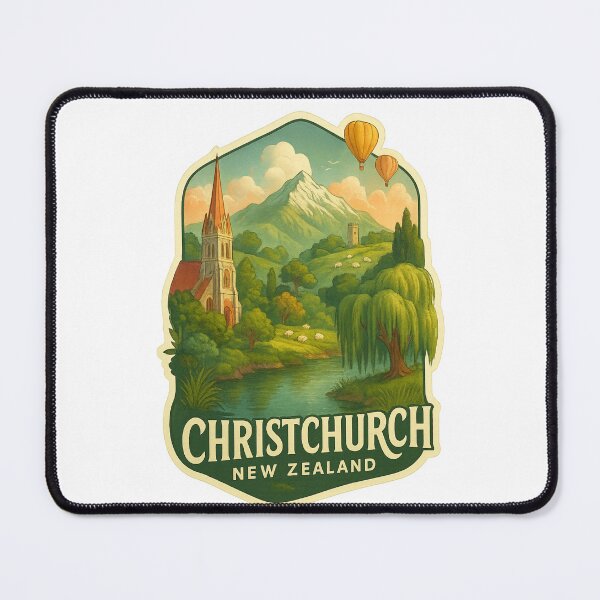 Item preview, Rolling Hills and Hot Air Balloons over Christchurch designed and sold by Aryabek.