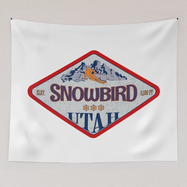 Item preview, Snowbird Ski Resort, Utah, Vintage skiing badge design designed and sold by Wanderful-roads.