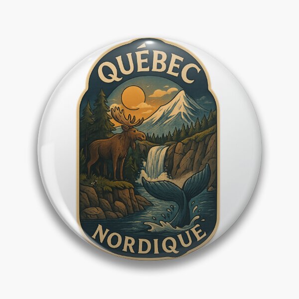 Item preview,  Québec Nordique Wilderness with Moose and Whale designed and sold by Aryabek.