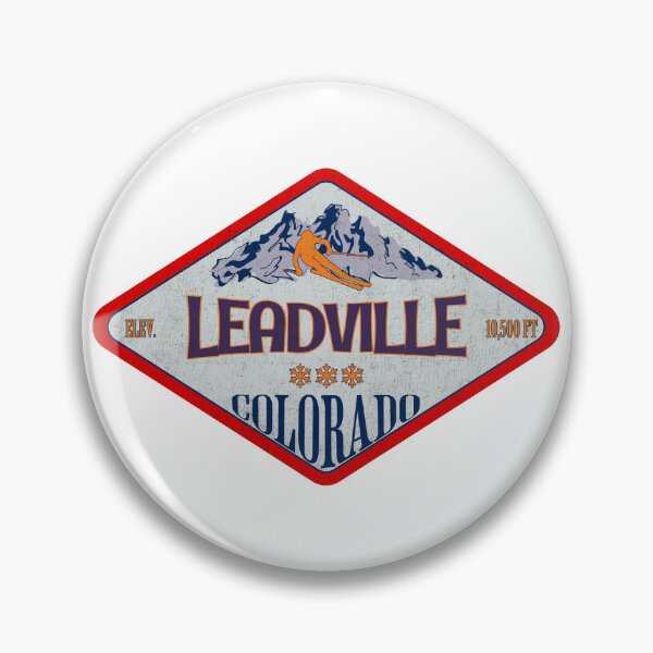 Item preview, Leadville Ski Resort, Colorado, Vintage skiing badge design designed and sold by Wanderful-roads.